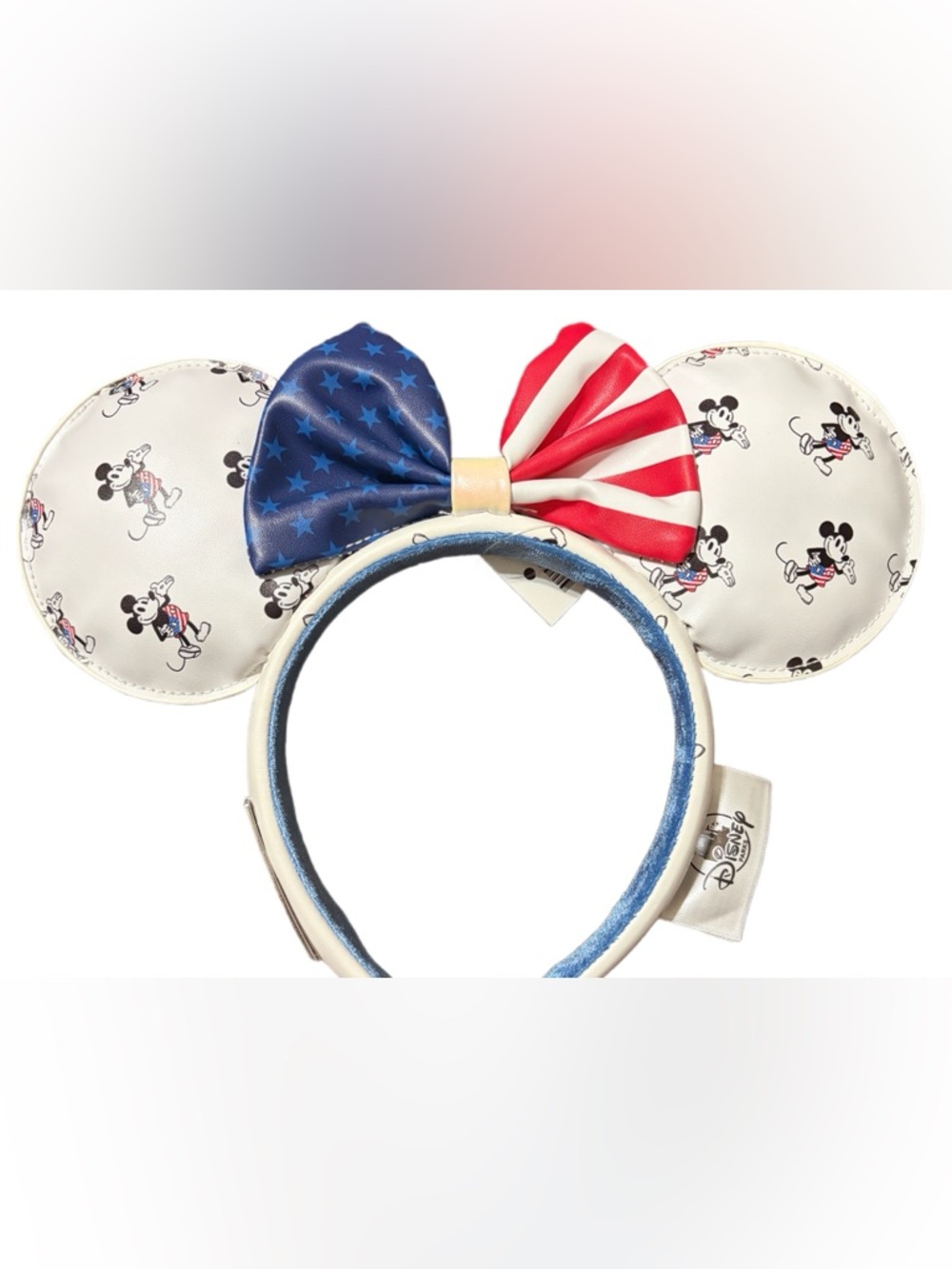 Patriotic Red, White and Blue Mouse Ear Headband